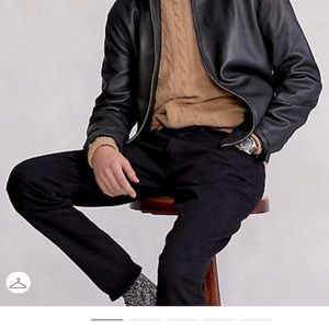 Ralph Lauren NWT Mens Medium Black Leather Jacket